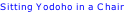 Sitting Yodoho in a Chair